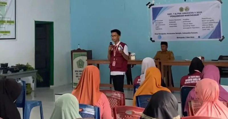 Mahasiswa KKN Angkatan 5 UMW Gelar Workshop Penyuluhan dan Pemeriksaan Kesehatan di Desa Sawapudo 1 Mahasiswa KKN Angkatan 5 UMW Gelar Workshop Penyuluhan dan Pemeriksaan Kesehatan di Desa Sawapudo