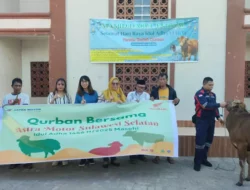 Asmo Sulsel Salurkan Hewan Kurban di Masjid Darul Intiqal Makassar