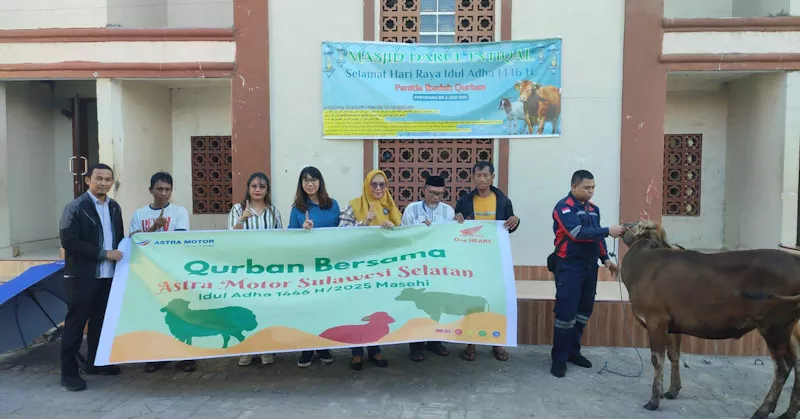 Asmo Sulsel Salurkan Hewan Kurban di Masjid Darul Intiqal Makassar 1 Asmo Sulsel Salurkan Hewan Kurban di Masjid Darul Intiqal Makassar