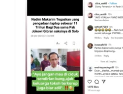 Cek Fakta: Nadiem Sebut Pengadaan Laptop 11 T Bagi Dua dengan Jokowi dan Gibran [SALAH]