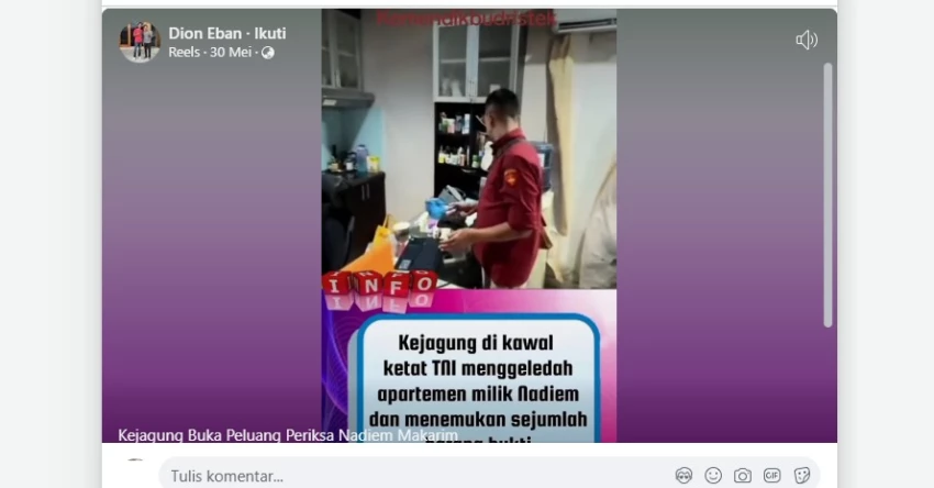 Cek Fakta: Kejaksaan Agung Geledah Apartemen Nadiem Makarim [SALAH]