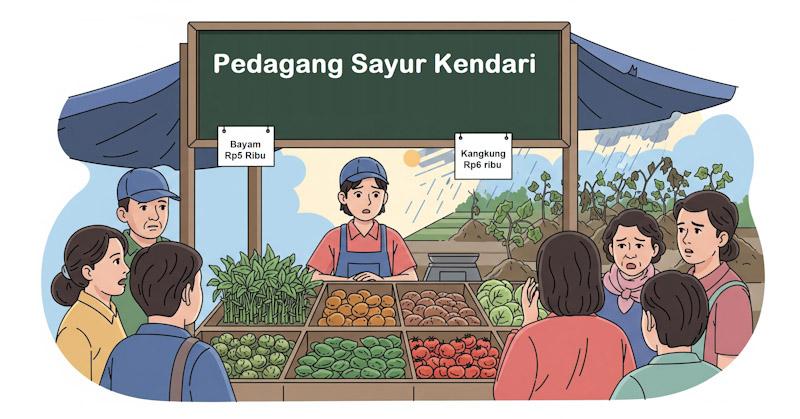 Harga Sayur di Kendari Naik Gila-gilaan, Kangkung Tembus Rp6 Ribu per Ikat!