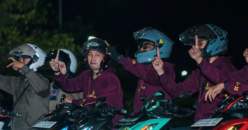 Asmo Sulsel Gelar Nocturnity Riding, Ajak Komunitas SV160 Nikmati Pengalaman Night Ride