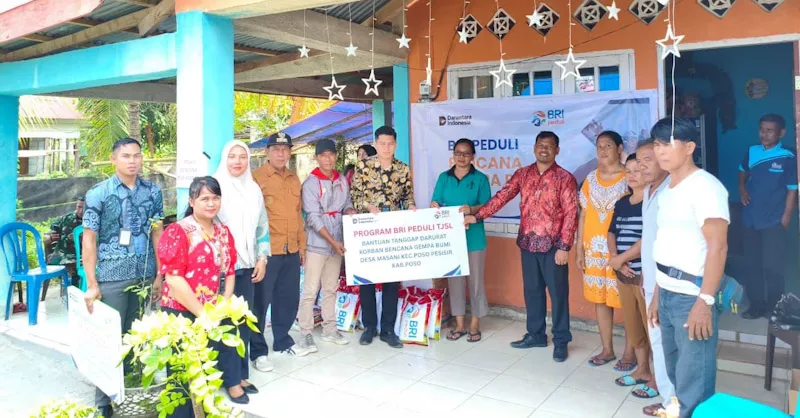 BRI Peduli Salurkan Bantuan Bagi Korban Terdampak Bencana Gempa Poso 1 BRI Peduli Salurkan Bantuan Bagi Korban Terdampak Bencana Gempa Poso