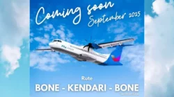 Fly Jaya Layani Rute Baru Bone–Kendari Mulai September 2025