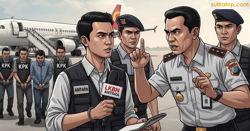 Kepala Bandara Haluoleo Diduga Intimidasi Jurnalis Antara saat Liput Keberangkatan Tersangka OTT Koltim