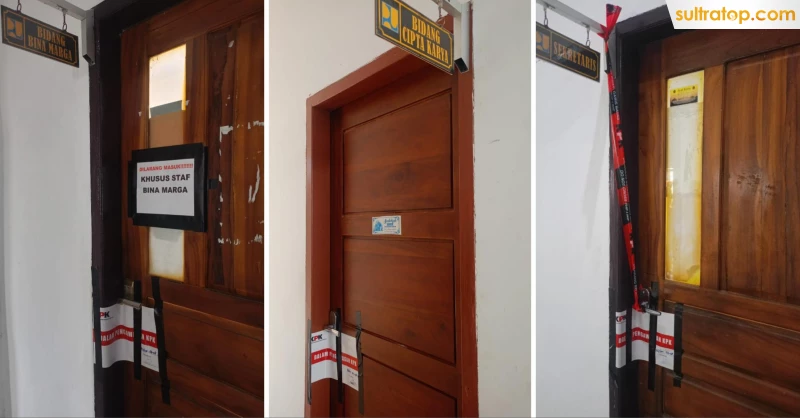 Buntut OTT Bupati Abdul Azis, Kantor PU Kolaka Timur Disegel KPK