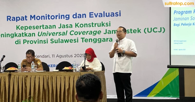 Disnakertrans Sultra Bersama BPJS Ketenagakerjaan Tingkatkan Kepesertaan Jamsostek untuk Pekerja Konstruksi