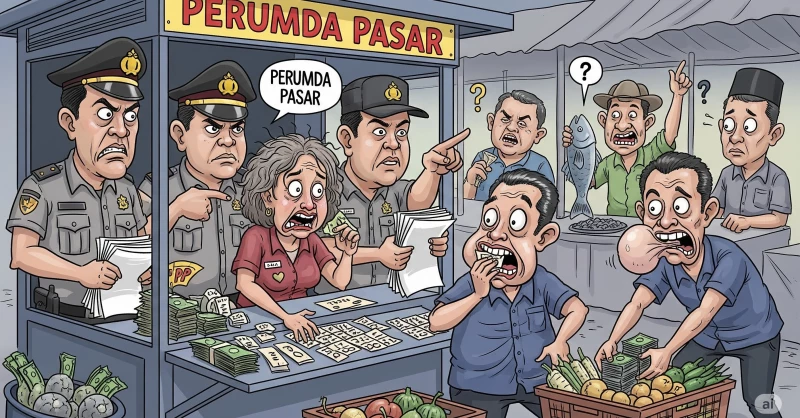 Perumda Pasar Kendari Bongkar Judi Togel di Pasar Anduonohu, Ada Bandar Perempuan