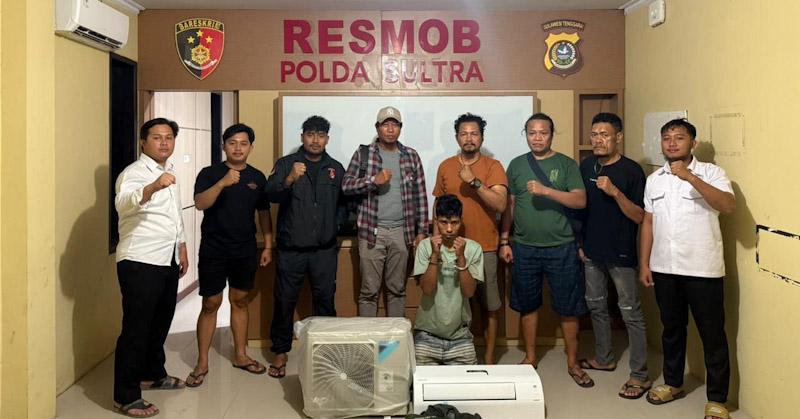 Pelaku Pencurian 7 AC di Mess Karyawan Kantor Swasta di Kendari Dibekuk Polisi 1 Pelaku Pencurian 7 AC di Mess Karyawan Kantor Swasta di Kendari Dibekuk Polisi