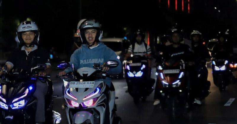 Asmo Sulsel Kembali Gelar Nocturnity Riding, Ajak MVC Vario Makassar Nikmati Riding Malam Penuh Gaya