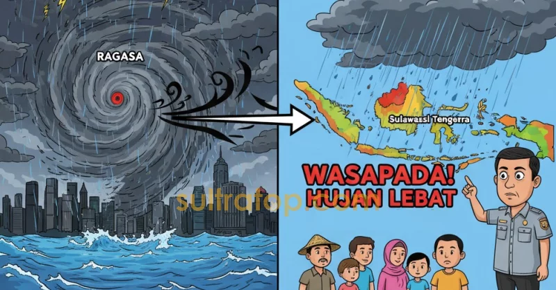 Topan Ragasa Hantam Hong Kong, BMKG Ingatkan Potensi Hujan Lebat di Sulawesi Tenggara