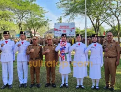 Sambut Kepulangan Paskibraka Nasional dan Provinsi, Bupati Mubar Beri Bonus dari Dana Pribadi