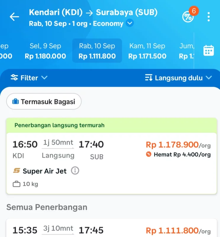 Super Air Jet Buka Rute Penerbangan Langsung Kendari-Surabaya 4 Kali Seminggu 3 Super Air Jet Buka Rute Penerbangan Langsung Kendari-Surabaya 4 Kali Seminggu