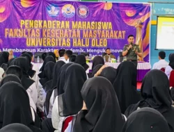 Pasiminkes Denkesyah Kendari Berikan Pembekalan Wawasan Kebangsaan kepada 417 Mahasiswa FKM UHO