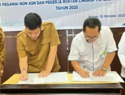 Bupati Buton Teken MoU dengan BPJS Ketenagakerjaan, Wujud Perlindungan untuk Non ASN dan Pekerja Rentan