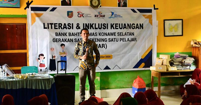 BPR Bahteramas Konsel Gelar Sosialisasi Menabung dan Edukasi Keuangan di SDN 6 Tinanggea
