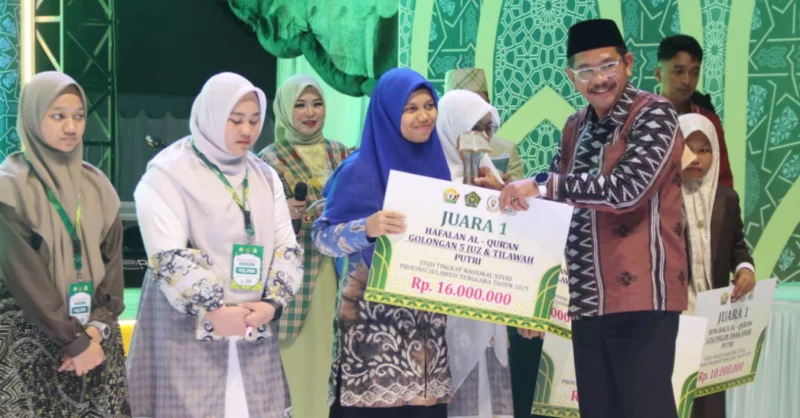 Kafilah Sultra Catat Sejarah di STQH Nasional 2025, Masuk 10 Besar Berkat Lima Peserta Berprestasi