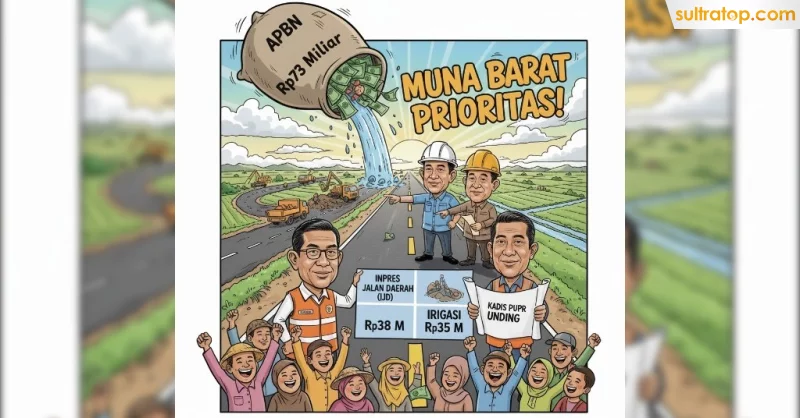 Bupati La Ode Darwin Berhasil Bawa Rp73 Miliar Dana APBN untuk Jalan dan Irigasi di Muna Barat