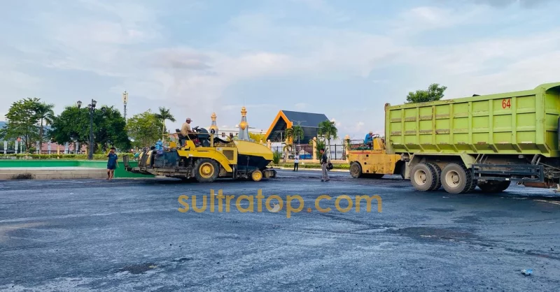 Pemprov Sultra Gunakan 1.800 Ton Aspal Buton untuk Penataan Kawasan Eks-MTQ Jelang STQH Nasional
