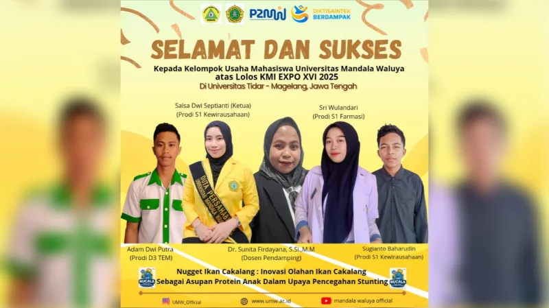Tim Mahasiswa UMW Kendari Lolos Seleksi KMI Expo 2025 di Jawa Tengah 1 Tim Mahasiswa UMW Kendari Lolos Seleksi KMI Expo 2025 di Jawa Tengah