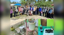 Pendidikan Fisika UHO Latih Masyarakat Sawa Olah Limbah Kelapa Jadi Arang dan Asap Cair