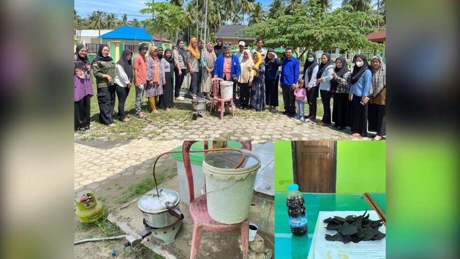 Pendidikan Fisika UHO Latih Masyarakat Sawa Olah Limbah Kelapa Jadi Arang dan Asap Cair 1 Pendidikan Fisika UHO Latih Masyarakat Sawa Olah Limbah Kelapa Jadi Arang dan Asap Cair