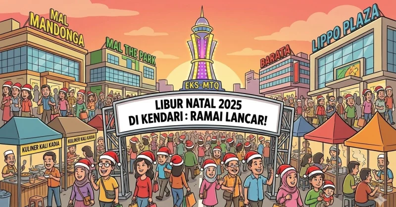 Suasana Libur Natal di Kendari: Mal, Kuliner, dan Kawasan Eks-MTQ Dipadati Warga
