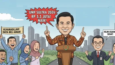 UMP Sulawesi Tenggara 2026 Diketok, Gaji Minimum Tembus Rp3,3 Juta
