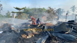 Diduga Korsleting Listrik, 15 Kios Depan HBM Kendari Terbakar dan 2 Ruko Terdampak