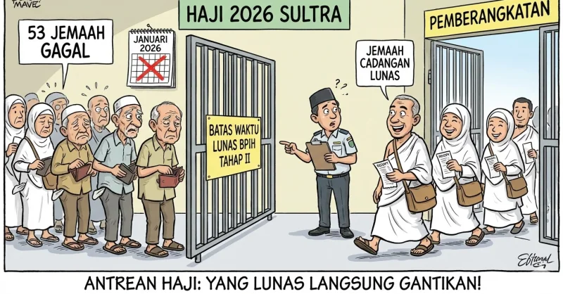 Tak Lunasi Biaya Haji, 53 Jemaah Calon Haji Sulawesi Tenggara Diganti Cadangan 1 Tak Lunasi Biaya Haji, 53 Jemaah Calon Haji Sulawesi Tenggara Diganti Cadangan