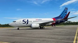 Penerbangan Makassar–Muna Barat Resmi Dibuka, Sriwijaya Air Mendarat Perdana di Sugimanuru