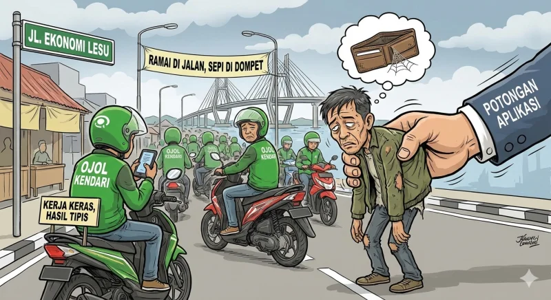 Ramai di Jalan, Sepi di Dompet: Cerita Ojol Kendari di Tengah Lesunya Ekonomi 1 Ramai di Jalan, Sepi di Dompet: Cerita Ojol Kendari di Tengah Lesunya Ekonomi