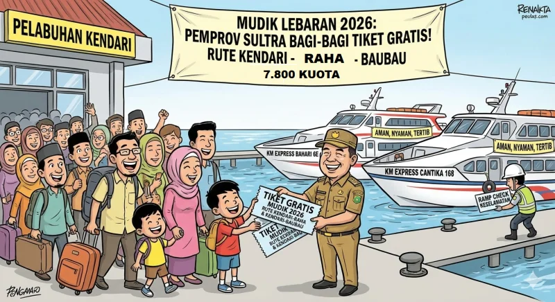 Gubernur Sultra Siapkan 7.800 Tiket Gratis Mudik Lebaran 2026, Rute Kendari–Raha dan Kendari–Baubau 1 Gubernur Sultra Siapkan 7.800 Tiket Gratis Mudik Lebaran 2026, Rute Kendari–Raha dan Kendari–Baubau