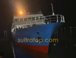 Kapal Uki Raya 23 Tujuan Raha Dipadati Penumpang, Sempat Miring dan Banyak Penumpang Gagal Berangkat