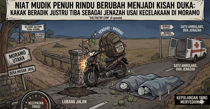 Niat Mudik ke Baubau, Kakak Beradik Justru Tiba sebagai Jenazah Usai Kecelakaan di Moramo 1 Niat Mudik ke Baubau, Kakak Beradik Justru Tiba sebagai Jenazah Usai Kecelakaan di Moramo