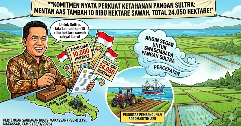 Forum Saudagar di Makassar Hasilkan Program Besar: Sultra Tambah 10 Ribu Hektare Sawah 1 Forum Saudagar di Makassar Hasilkan Program Besar: Sultra Tambah 10 Ribu Hektare Sawah