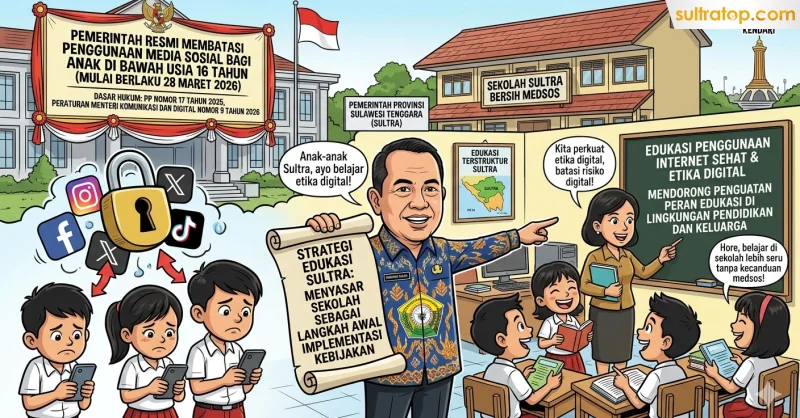 Negara Batasi Medsos Anak di Bawah 16 Tahun, Pemprov Sultra Siapkan Strategi Edukasi ke Sekolah 1 Negara Batasi Medsos Anak di Bawah 16 Tahun, Pemprov Sultra Siapkan Strategi Edukasi ke Sekolah