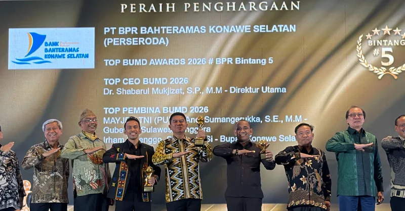 BPR Bahteramas Konsel Naik Kelas, Raih Bintang 5 di Top BUMD Awards 2026 1 BPR Bahteramas Konsel Naik Kelas, Raih Bintang 5 di Top BUMD Awards 2026