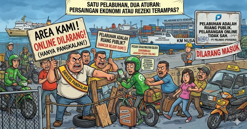 Beredar Larangan Transportasi Online Masuk Pelabuhan Kendari, Pelindo Tegaskan Tidak Sah