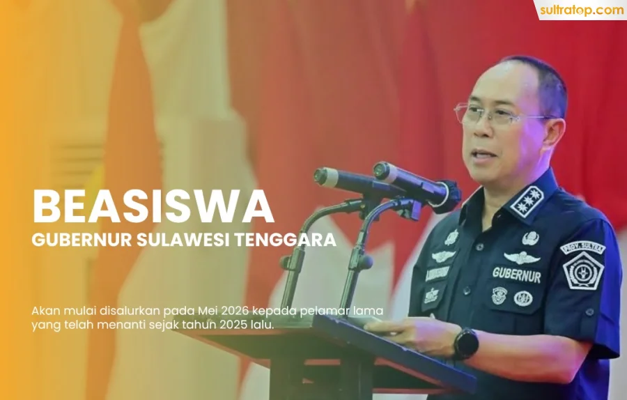 Tanpa Rekrutmen Baru, Beasiswa Rp1,8 M Dana Pribadi Gubernur Sultra Disalurkan Mei 2026 1 Tanpa Rekrutmen Baru, Beasiswa Rp1,8 M Dana Pribadi Gubernur Sultra Disalurkan Mei 2026