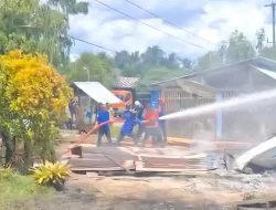 Diduga Lupa Matikan Kompor, Rumah Warga di Muna Barat Ludes Terbakar