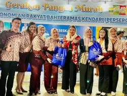 Dua Anggota DPD RI Borong Paket Sembako di Stand BPR Bahteramas Kendari untuk Warga