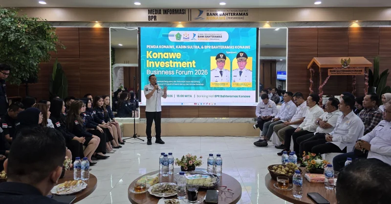 Bupati Yusran Buka Forum Diskusi Investasi Bisnis BPR Konawe dan Kadin Sultra 1 Bupati Yusran Buka Forum Diskusi Investasi Bisnis BPR Konawe dan Kadin Sultra