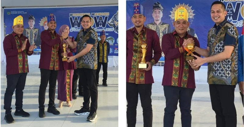 BPR Konawe Serahkan Piala Top BUMD dan CSR kepada Bupati Konkep di Pembukaan Wonderful Wawonii