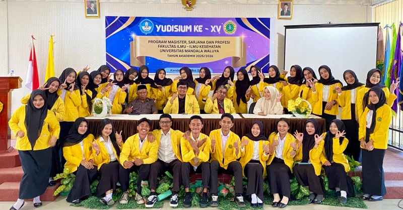 47 Mahasiswa FIIKES UMW Kendari Ikuti Yudisium, Didominasi Sarjana Kesmas