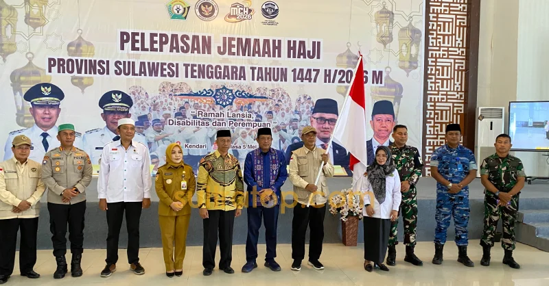 Pemprov Sultra Resmi Lepas Jemaah Calon Haji 2026, Tekankan Pelayanan Inklusif