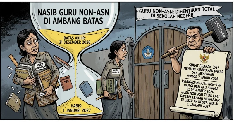 Guru Non-ASN Tak Boleh Lagi Mengajar di Sekolah Negeri Mulai 2027, Dinas Muna Tunggu Arahan Bupati