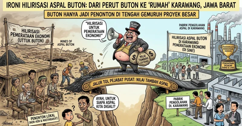Logika Jungkir Balik: Hilirisasi Aspal Buton Lari ke Karawang, Daerah Asal Jadi Penonton