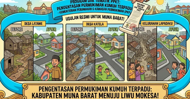 Kabar Baik dari Jakarta, Tiga Wilayah di Muna Barat Masuk Usulan Program Pengentasan Permukiman Kumuh 1 Kabar Baik dari Jakarta, Tiga Wilayah di Muna Barat Masuk Usulan Program Pengentasan Permukiman Kumuh